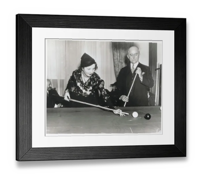 Framed Print : Conde Nast and Female Friend Playing Pool Framed Print : Conde Nast and Female Friend Playing Pool