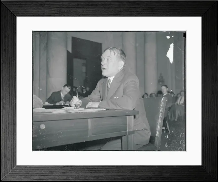 Framed Print : H.L. Mencken at Senate Hearing Framed Print : H.L. Mencken at Senate Hearing