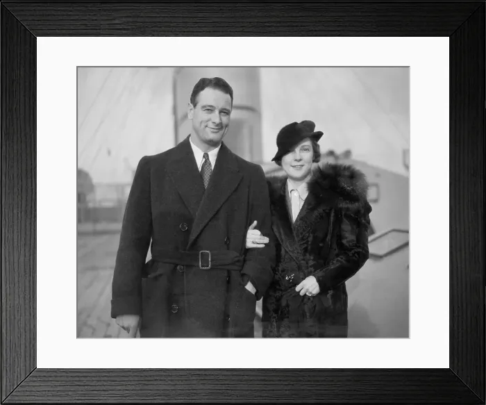 Framed Print : Mr. and Mrs. Lou Gehrig Posing While Traveling Framed Print : Mr. and Mrs. Lou Gehrig Posing While Traveling