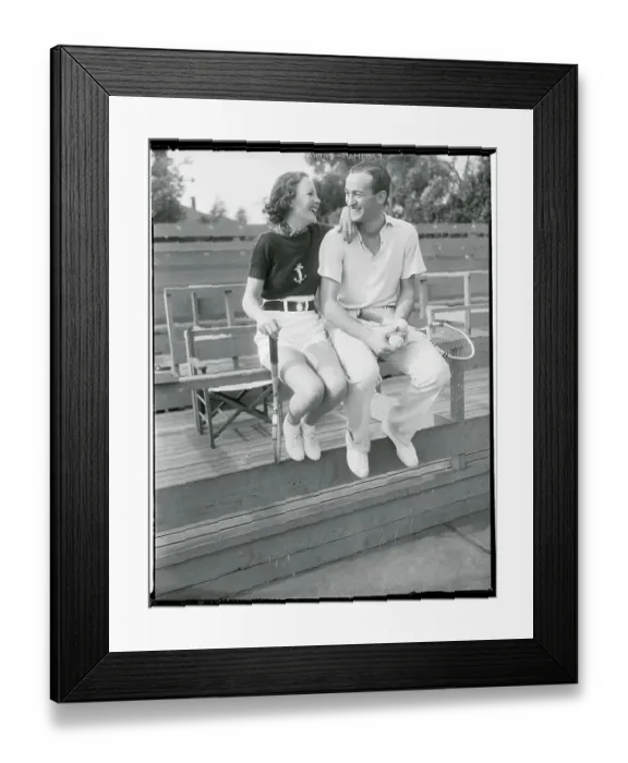 Framed Print : Wendy Barrie Sitting Next to David Niven Framed Print : Wendy Barrie Sitting Next to David Niven