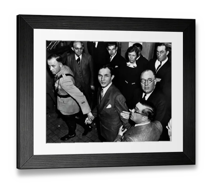 Framed Print : Bruno Richard Hauptmann Leaving County Courthose