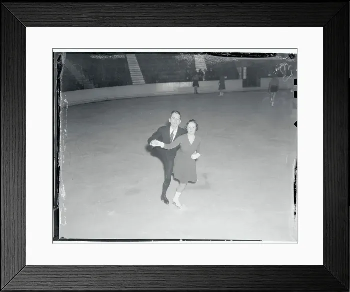 Framed Print : James and Grace Madden Ice Skating Framed Print : James and Grace Madden Ice Skating