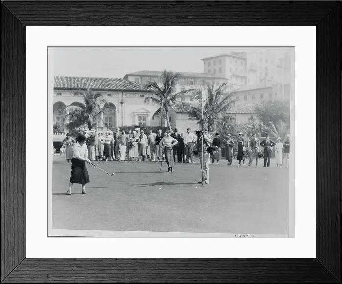 Framed Print : Patty Berg and Dorothy Gardner on Golf Course Framed Print : Patty Berg and Dorothy Gardner on Golf Course
