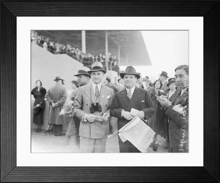 Framed Print : Samuel Goldwyn Walking With Lou Anger Framed Print : Samuel Goldwyn Walking With Lou Anger