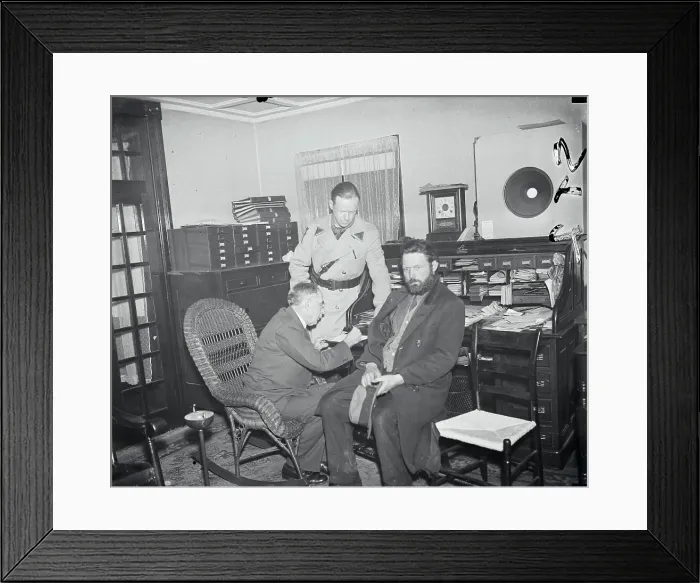Framed Print : Disorderly Conduct Citizen with Police Framed Print : Disorderly Conduct Citizen with Police