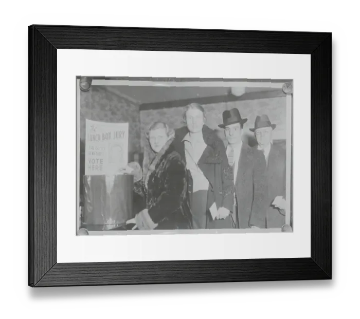 Framed Print : Citizens Voting on Lindbergh Case Framed Print : Citizens Voting on Lindbergh Case