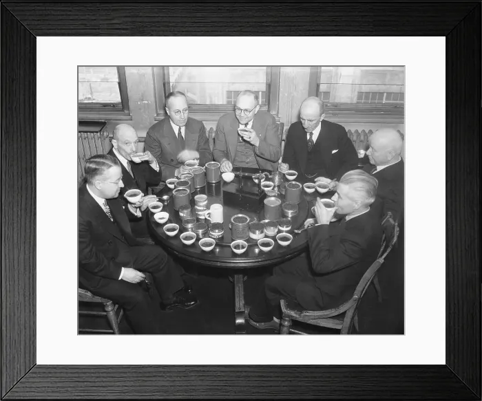 Framed Print : Tea Experts Testing Tea Framed Print : Tea Experts Testing Tea