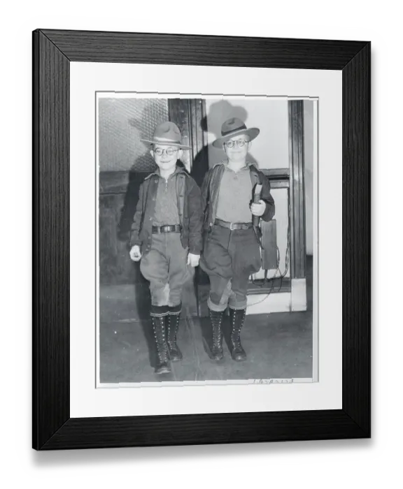 Framed Print : Portrait of Donald and Robert Over Framed Print : Portrait of Donald and Robert Over