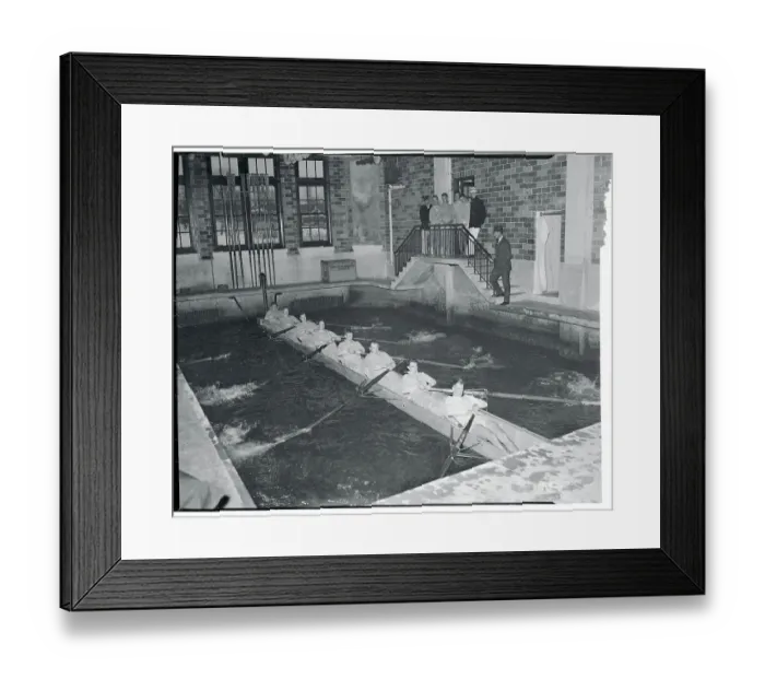 Framed Print : Navy Teammates Sitting in Boat in Swimming Pool Framed Print : Navy Teammates Sitting in Boat in Swimming Pool