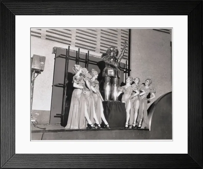 Framed Print : Women Posing With Alpha the Robot Framed Print : Women Posing With Alpha the Robot