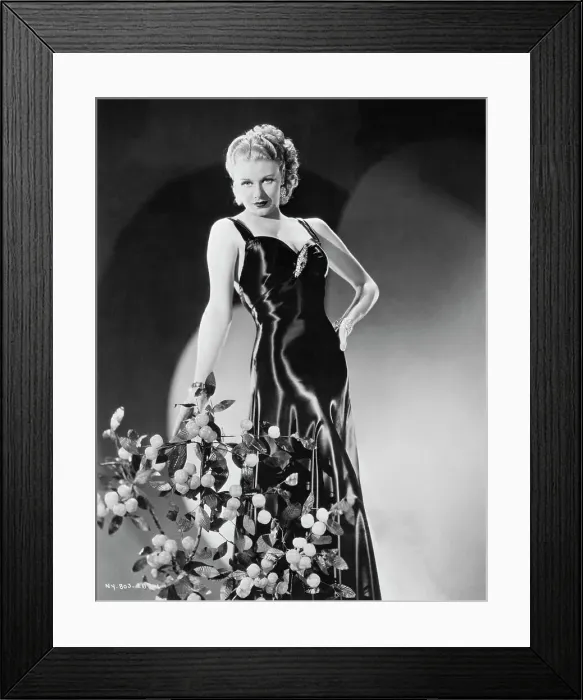 Framed Print : Ginger Rogers Wearing an Evening Gown Framed Print : Ginger Rogers Wearing an Evening Gown