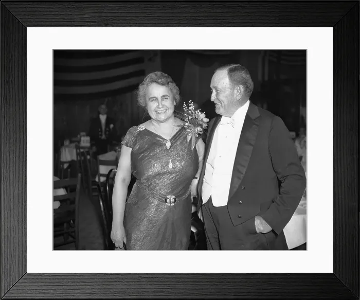 Framed Print : Mrs. Woodrow Wilson Standing With Joseph Robinson Framed Print : Mrs. Woodrow Wilson Standing With Joseph Robinson