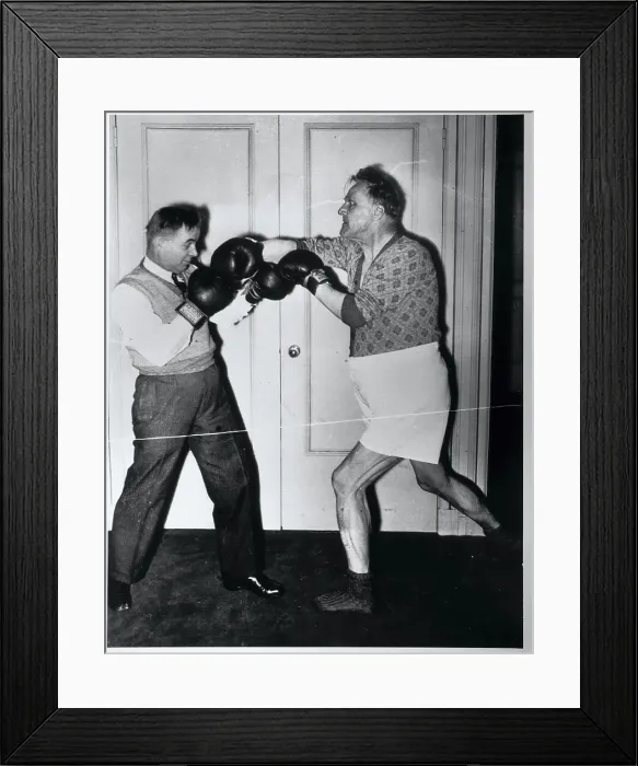 Framed Print : Feodor Chaliapin Boxing his Valet Framed Print : Feodor Chaliapin Boxing his Valet