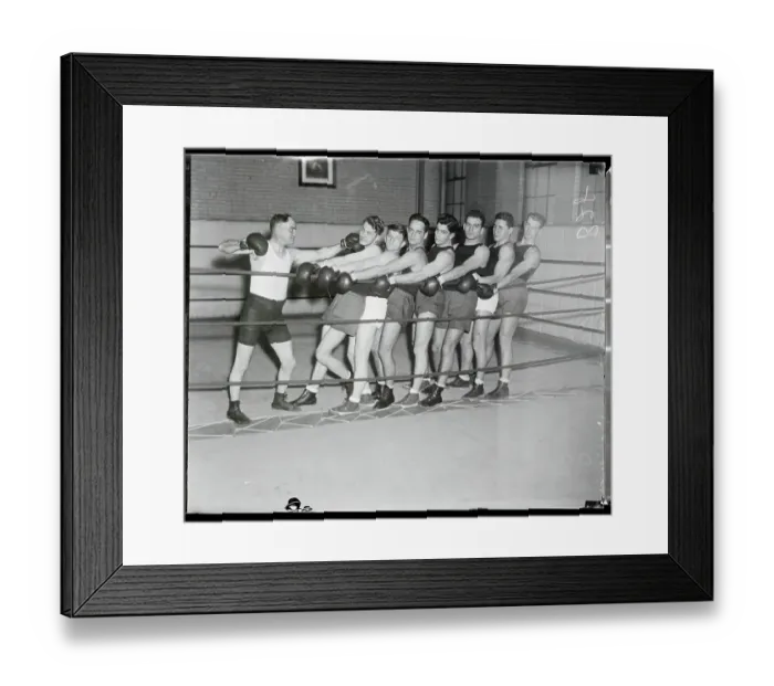 Framed Print : Coach George Decker Training His Team Framed Print : Coach George Decker Training His Team