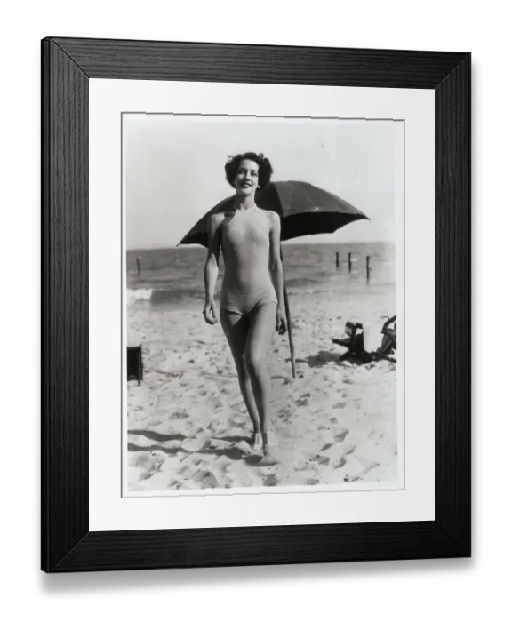 Framed Print : Hazel Nevins Strolling on the Beach Framed Print : Hazel Nevins Strolling on the Beach
