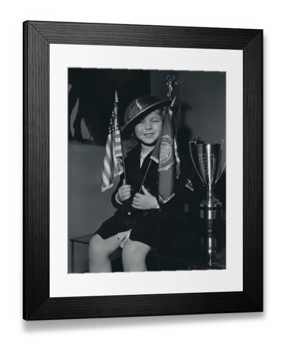 Framed Print : Portrait of Shirley Temple as Honorary Colonel Framed Print : Portrait of Shirley Temple as Honorary Colonel