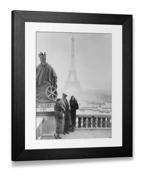 Framed Print : Babe Ruth and Family Posing on a Bridge Framed Print : Babe Ruth and Family Posing on a Bridge