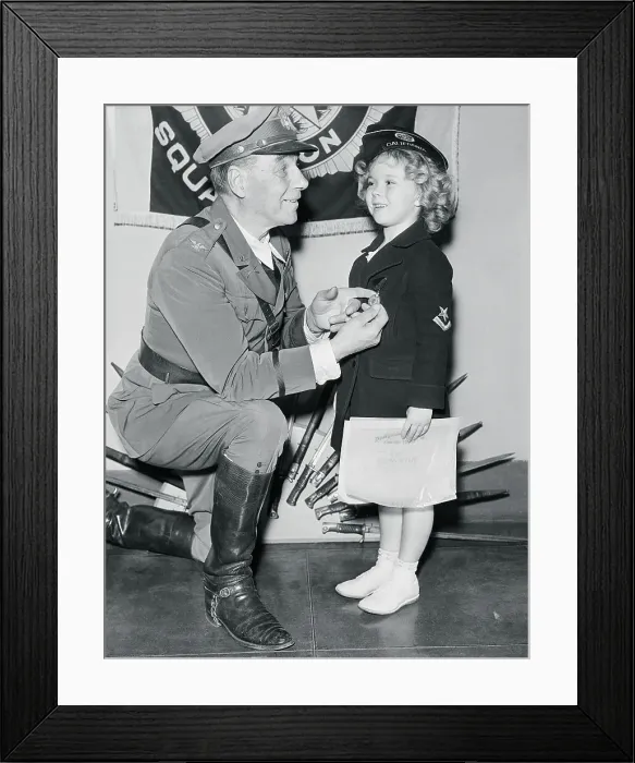 Framed Print : Shirley Temple Being Made Honorary Colonel Framed Print : Shirley Temple Being Made Honorary Colonel