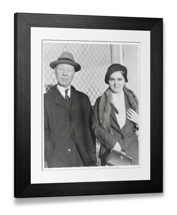 Framed Print : Portrait of Syngman Rhee with His Wife Franziska Framed Print : Portrait of Syngman Rhee with His Wife Franziska
