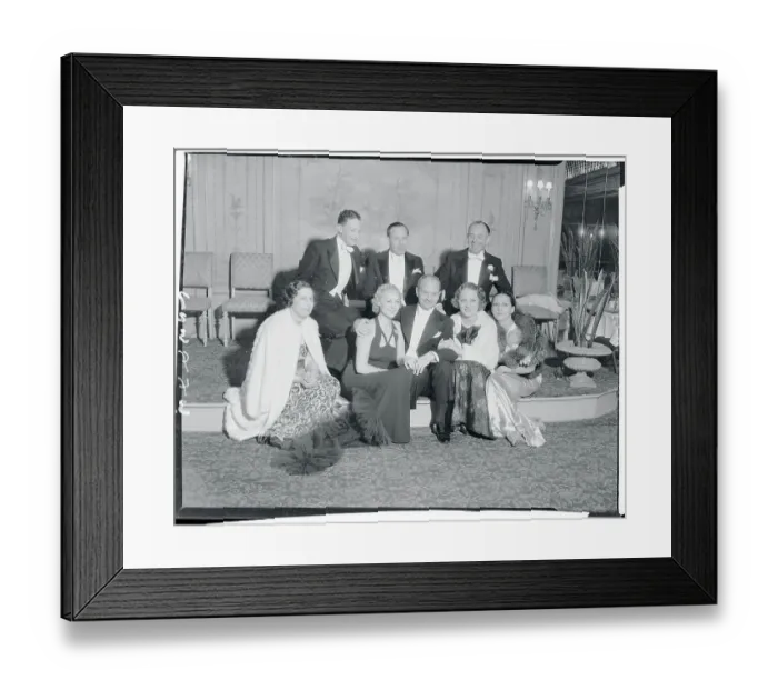 Framed Print : Studio Mogul Jack Warner with Hollywood Players and Producers Framed Print : Studio Mogul Jack Warner with Hollywood Players and Producers
