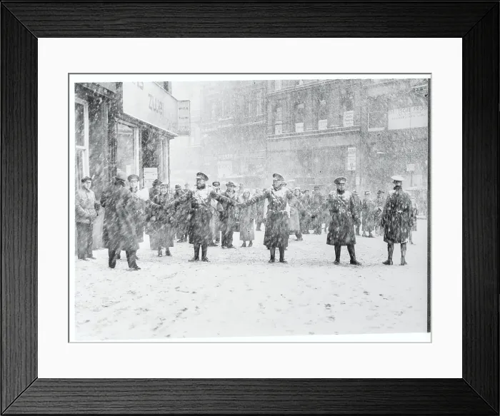 Framed Print : Police Guarding Station During Saar Plebiscite Framed Print : Police Guarding Station During Saar Plebiscite