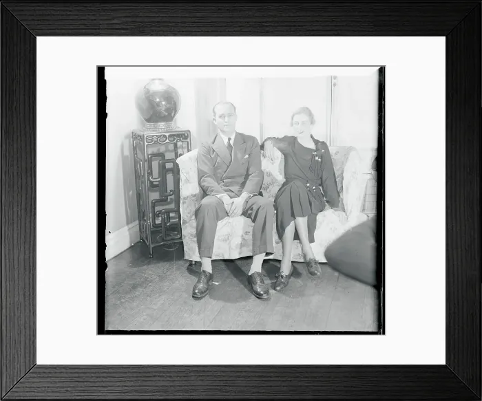 Framed Print : Portrait of Mr. and Mrs. John Boettiger Framed Print : Portrait of Mr. and Mrs. John Boettiger