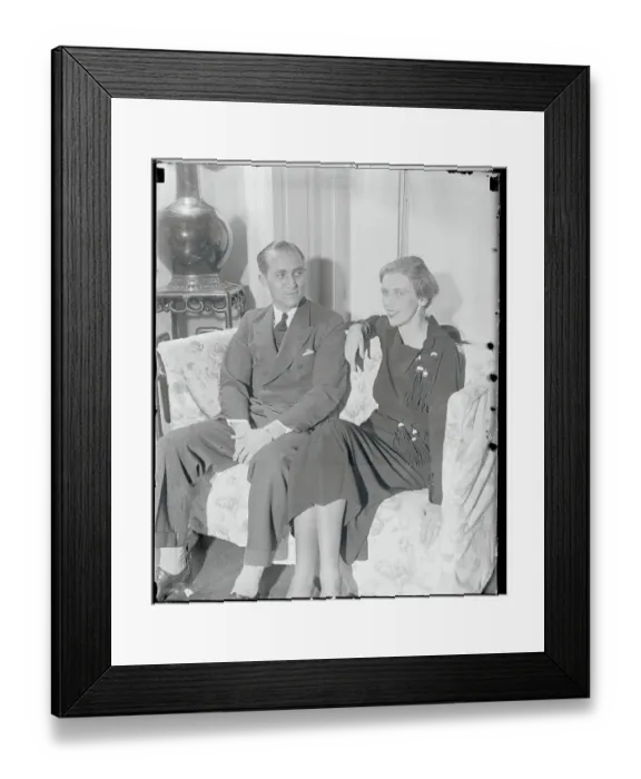 Framed Print : Portrait of Mr. and Mrs. John Boettiger Framed Print : Portrait of Mr. and Mrs. John Boettiger