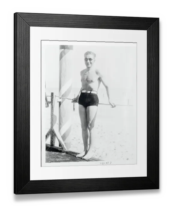 Framed Print : Portrait of Eugene Vidal Enjoying Vacation