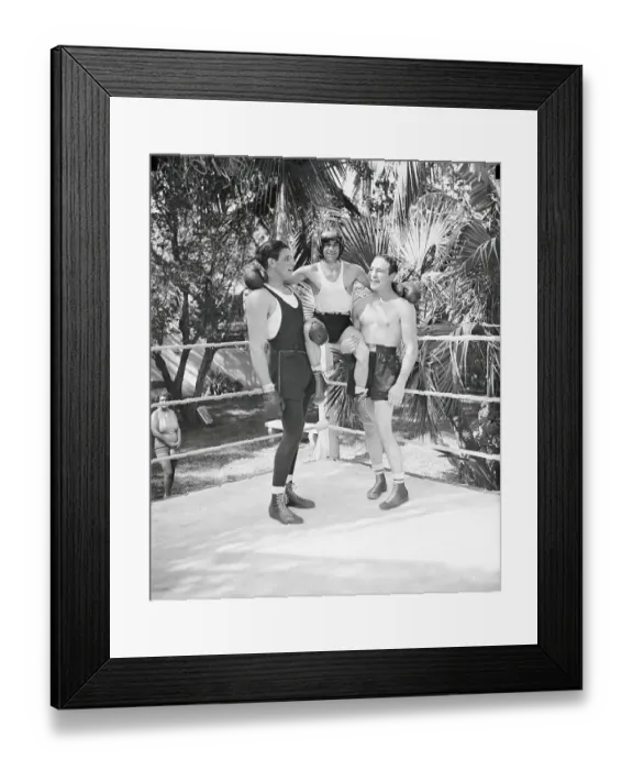 Framed Print : The Baer Brothers Holding Frankie Klick Framed Print : The Baer Brothers Holding Frankie Klick