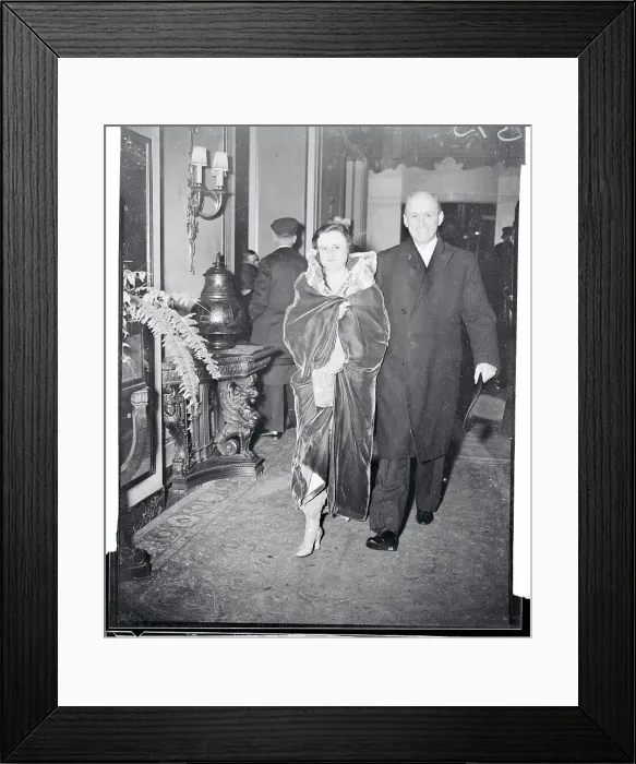 Framed Print : Mr. and Mrs. Henry A. Morgenthau Walking Into Roosevelt Dinner Framed Print : Mr. and Mrs. Henry A. Morgenthau Walking Into Roosevelt Dinner