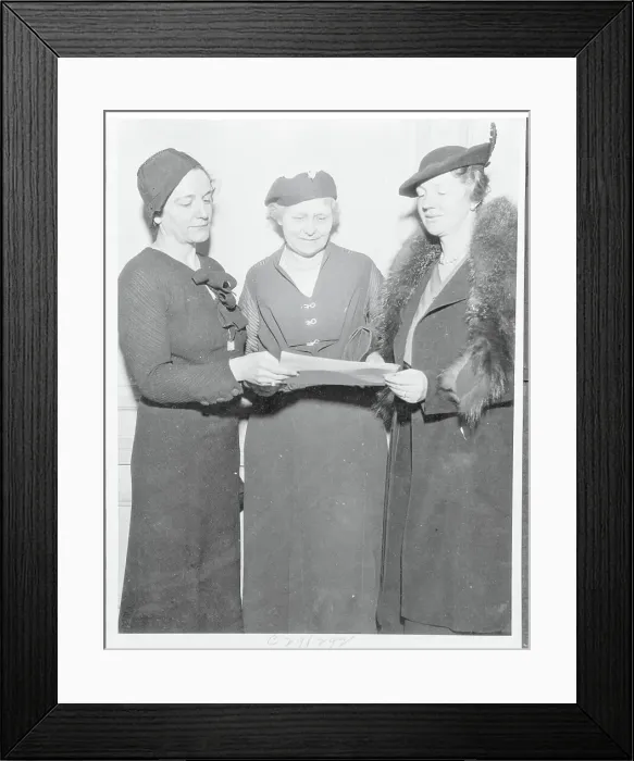 Framed Print : American Birth Control League Members at Meeting Framed Print : American Birth Control League Members at Meeting