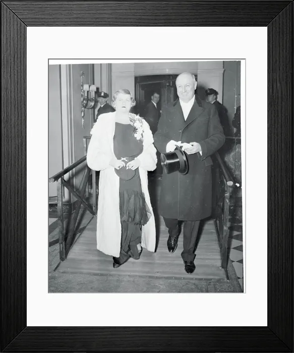 Framed Print : Mr. and Mrs. James A. Farley Entering Dinner Party for Franklin Roosevelt Framed Print : Mr. and Mrs. James A. Farley Entering Dinner Party for Franklin Roosevelt