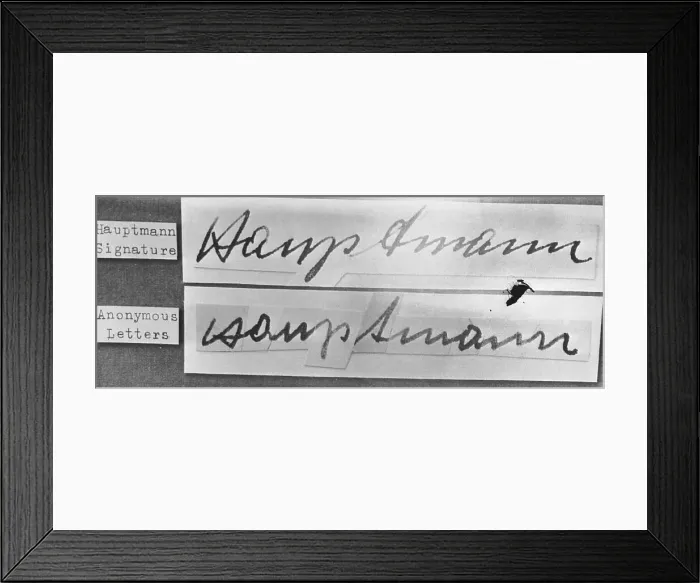 Framed Print : Handwriting of Hauptmann Framed Print : Handwriting of Hauptmann