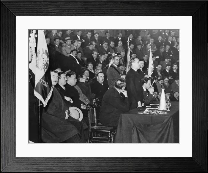 Framed Print : Croix De Feu Demonstrating Against Government Framed Print : Croix De Feu Demonstrating Against Government