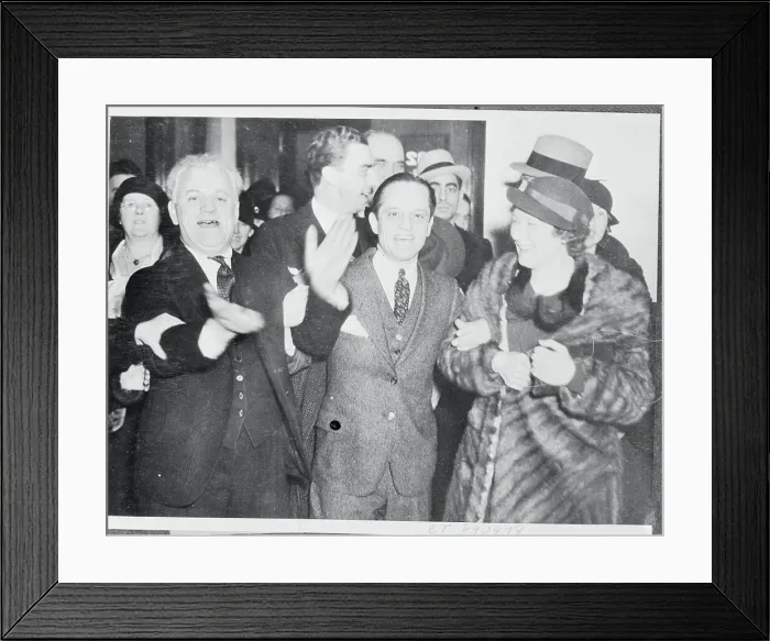 Framed Print : Suspect Louis Piquett Celebrating His Release Framed Print : Suspect Louis Piquett Celebrating His Release