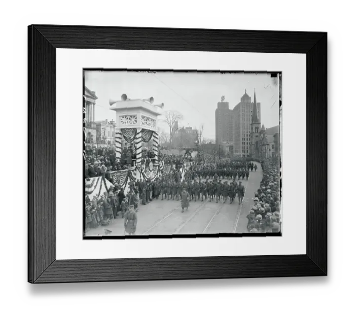 Framed Print : National Guardsmen Marching in a Parade Framed Print : National Guardsmen Marching in a Parade