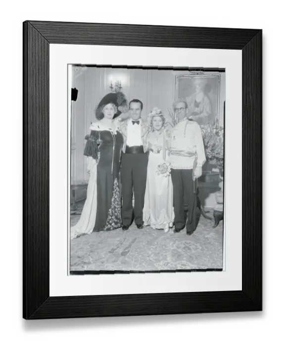 Framed Print : Harold Lloyd Posing with Family at Costume Ball Framed Print : Harold Lloyd Posing with Family at Costume Ball