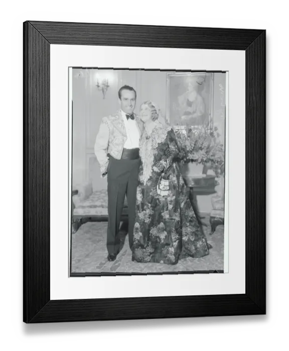 Framed Print : Harold Lloyd and May Robson Wearing Costumes Framed Print : Harold Lloyd and May Robson Wearing Costumes