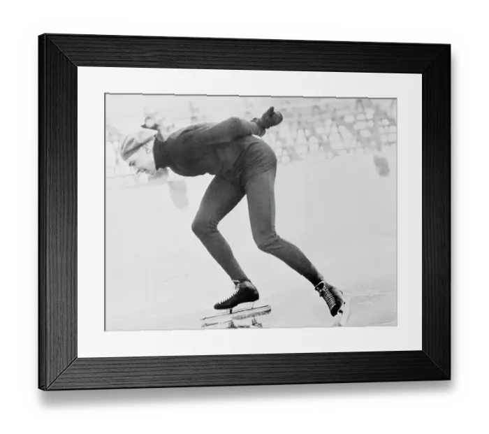 Framed Print : Delbert Lamb in Skating Action Framed Print : Delbert Lamb in Skating Action