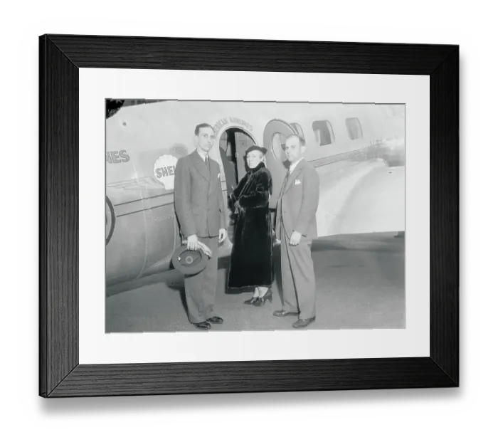 Framed Print : Racer Jimmy Doolittle With Wife and Robert Adamson by Airplane Framed Print : Racer Jimmy Doolittle With Wife and Robert Adamson by Airplane