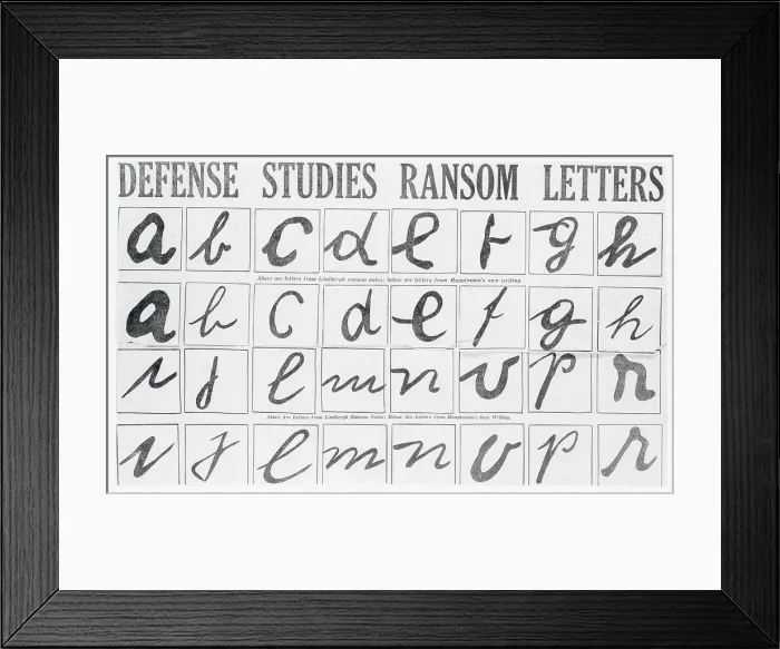 Framed Print : Letters which may spell doom for Bruno Hauptmann Framed Print : Letters which may spell doom for Bruno Hauptmann
