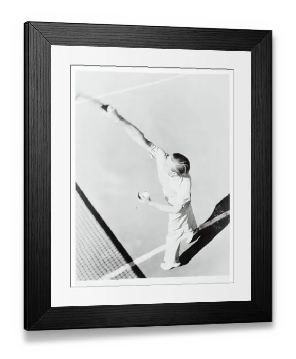 Framed Print : Sidney B. Wood Jr. Swinging During Tennis Match