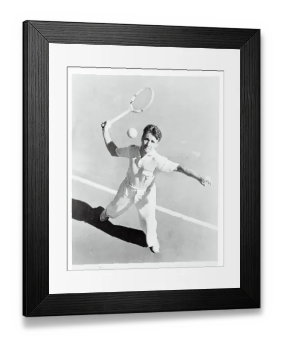 Framed Print : Bryan M. Grant Swinging With Tennis Racket Framed Print : Bryan M. Grant Swinging With Tennis Racket
