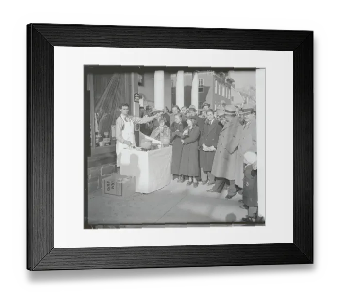 Framed Print : Trial Crowd at Hot Dog Stand Framed Print : Trial Crowd at Hot Dog Stand
