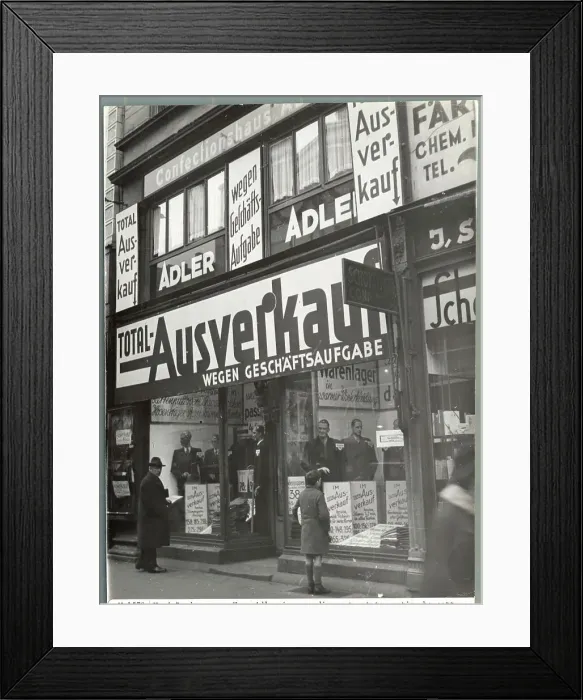 Framed Print : Herr Adler Announcing a Sale Framed Print : Herr Adler Announcing a Sale