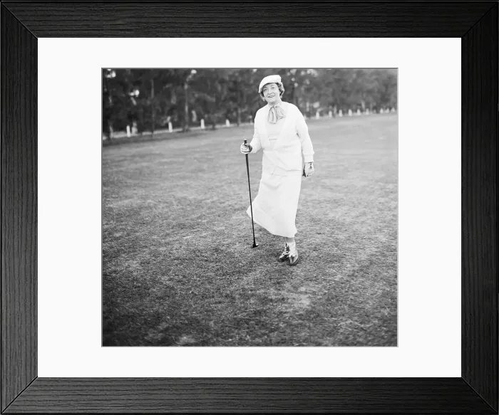 Framed Print : Mrs. William Randolph Hearst Holding a Golf Club