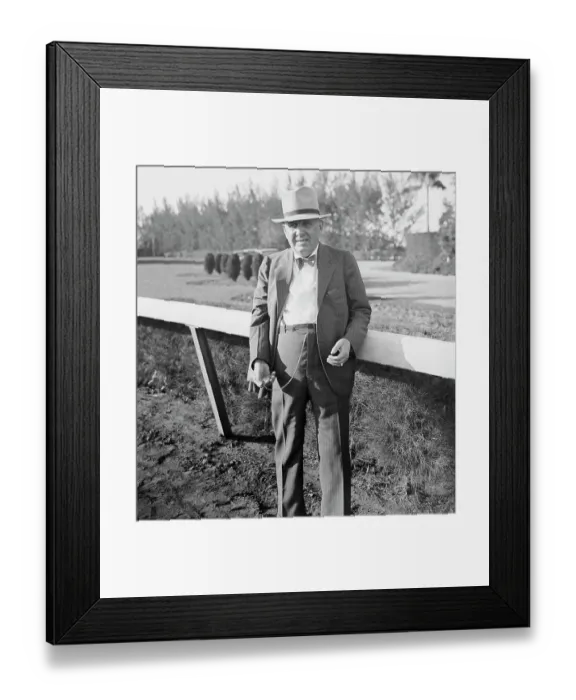 Framed Print : James Fitzsimmons Timing His Horses Framed Print : James Fitzsimmons Timing His Horses