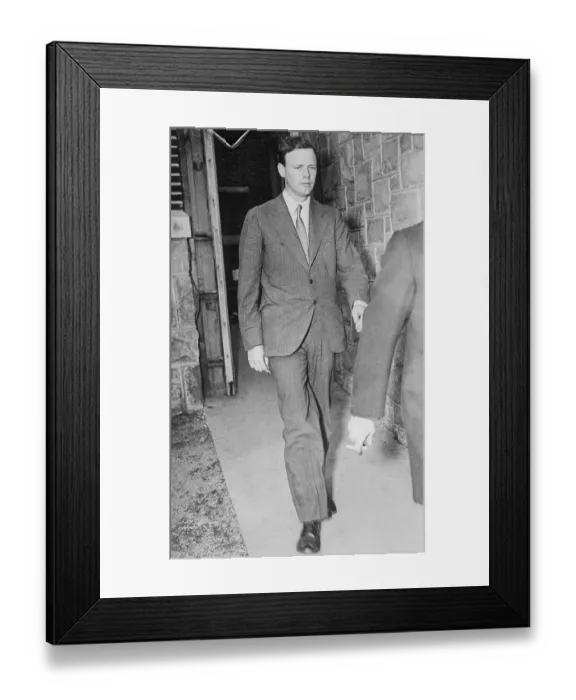 Framed Print : Charles Lindbergh Walking Outside Framed Print : Charles Lindbergh Walking Outside