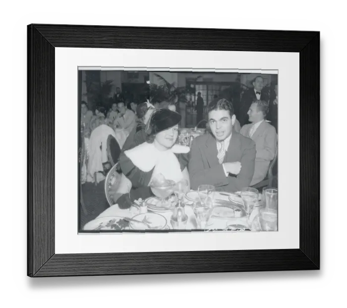 Framed Print : Portrait of Lois January with David May Framed Print : Portrait of Lois January with David May