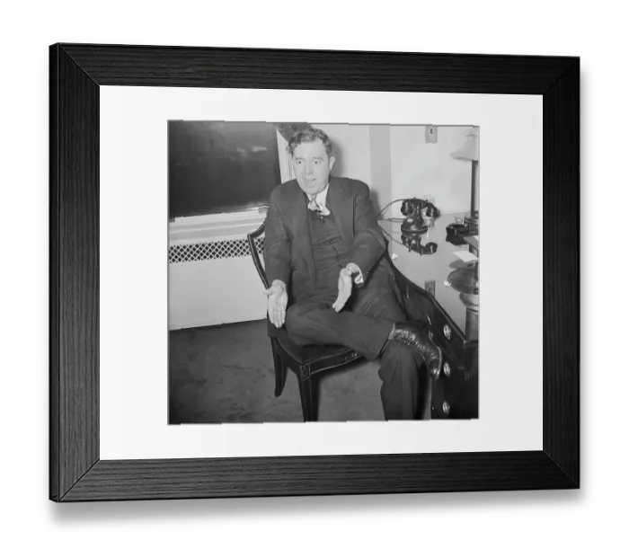 Framed Print : Huey Long Sitting in a Chair Framed Print : Huey Long Sitting in a Chair